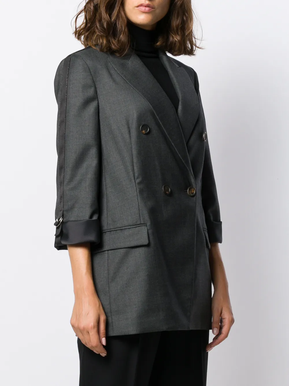 Brunello Cucinelli Getailleerde blazer Grijs