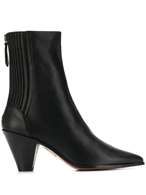 aquazzura saint honore combat almond toe boots