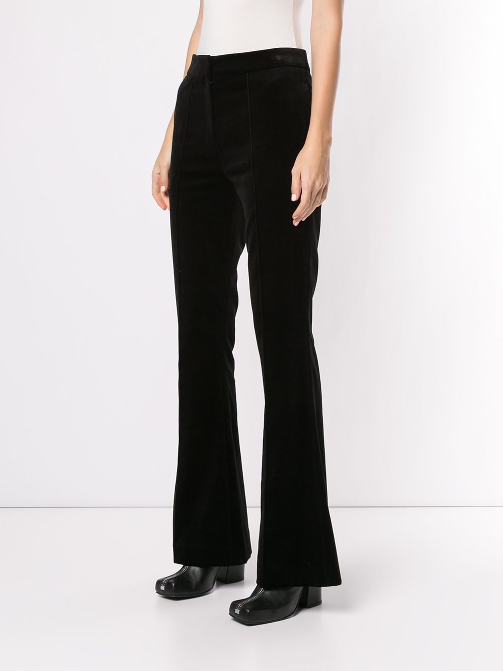 Shop We11 Done Flared Style Trousers In Black