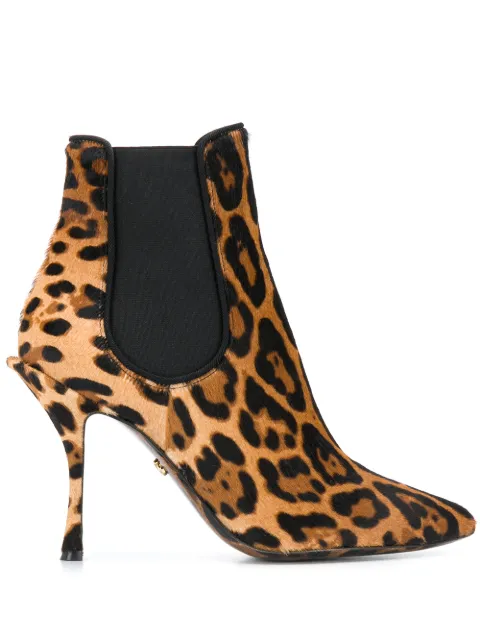 Dolce & Gabbana botas de tacón stiletto y motivo de leopardo 