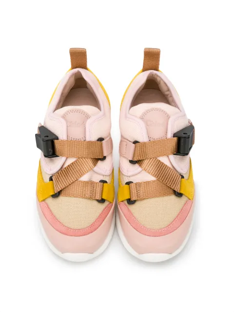 CHLOÉ BUCKLED STRAP SNEAKERS