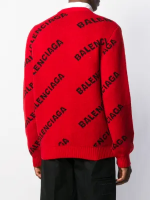 balenciaga men's logo sweater