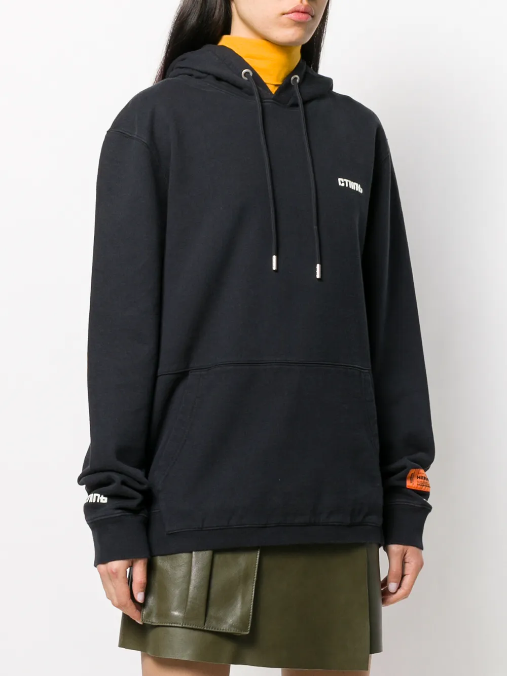  Heron Preston Kapuzenpullover Mit Logo Patch   Schwarz 