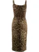 Image 1 of Dolce & Gabbana leopard print fitted dress