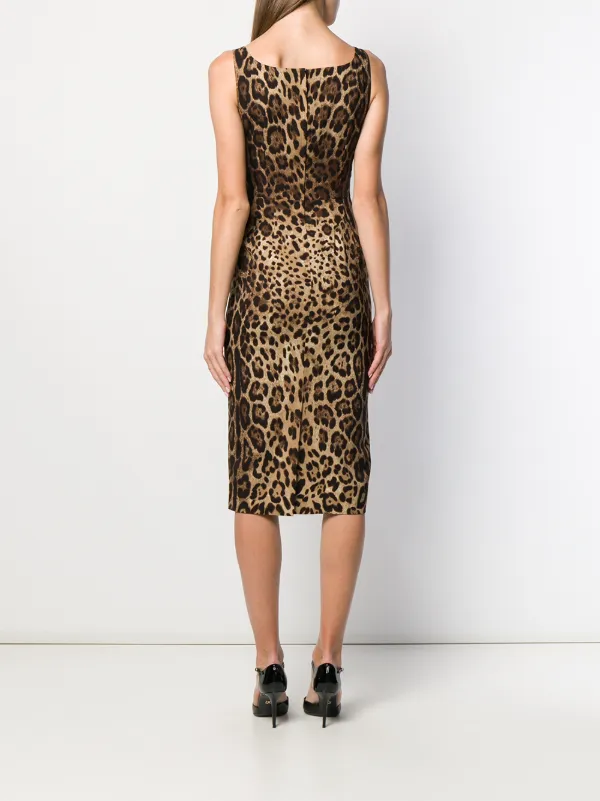 leopard print fitted dress, Dolce & Gabbana