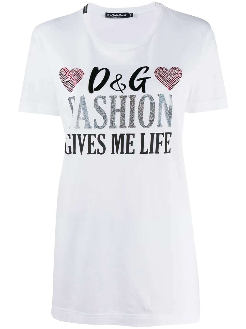 

Dolce & Gabbana playera con detalles de strass - Blanco