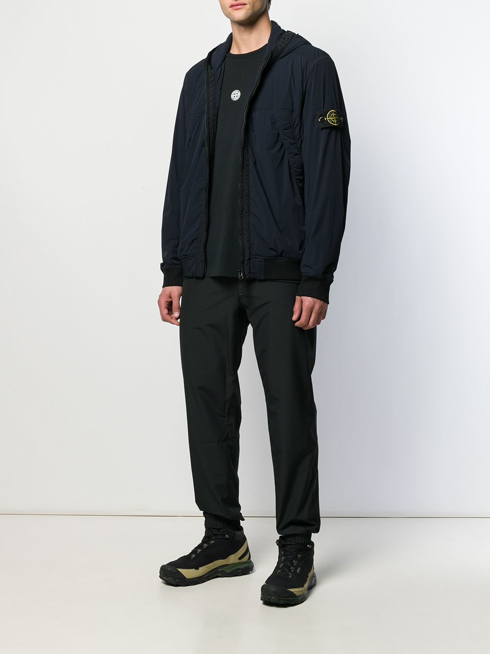 фото Stone island пуховик с капюшоном