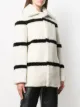 Saint Laurent Shearling-Mantel mit Streifen