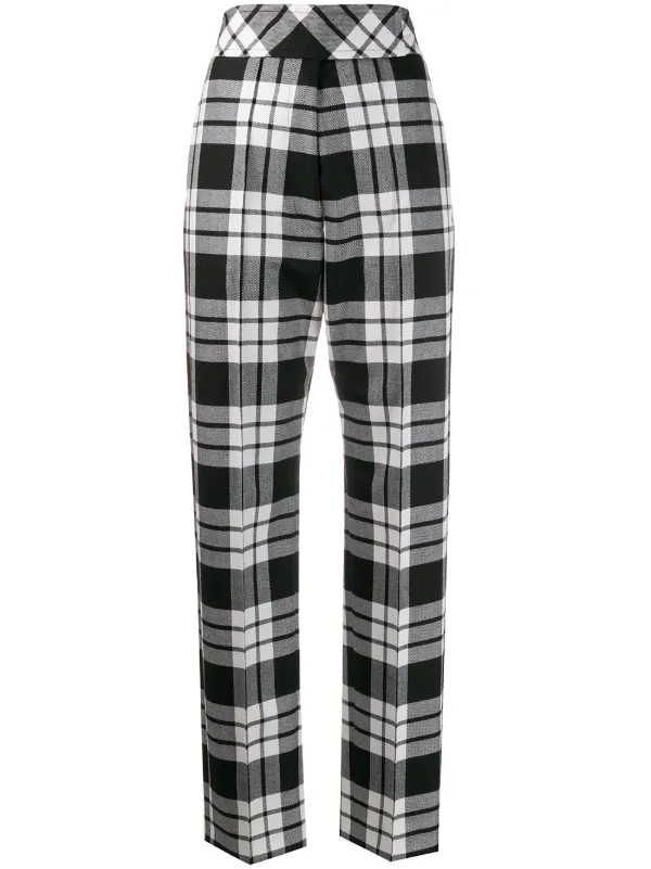 tapered tartan trousers