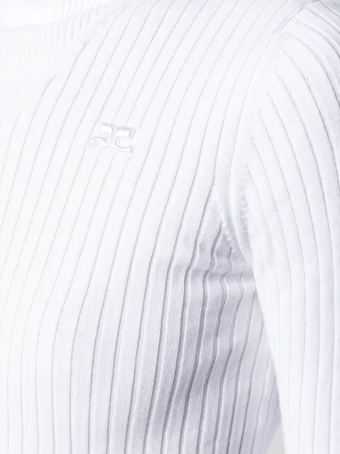CourrÈGes Turtleneck Sweatshirt In White