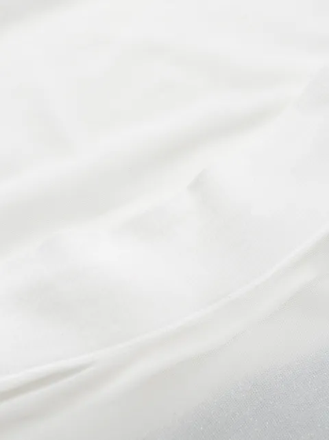 CourrÈGes Sheer High Neck T In White