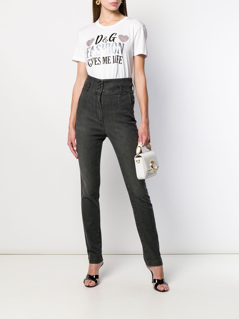 Dolce & Gabbana High Waisted Button Jeans - Farfetch
