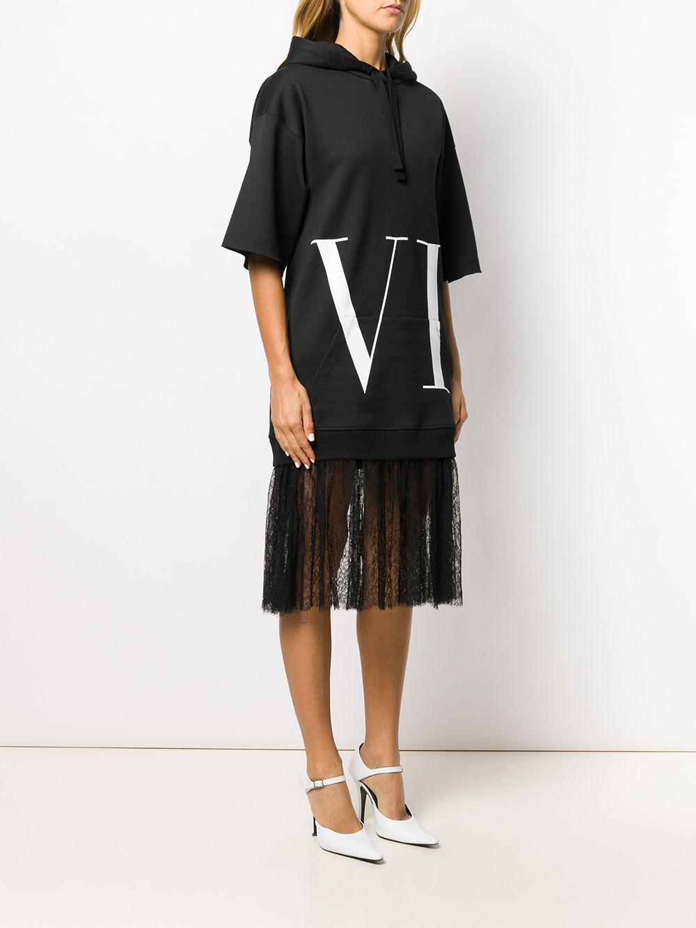 фото Valentino платье-толстовка с логотипом vltn