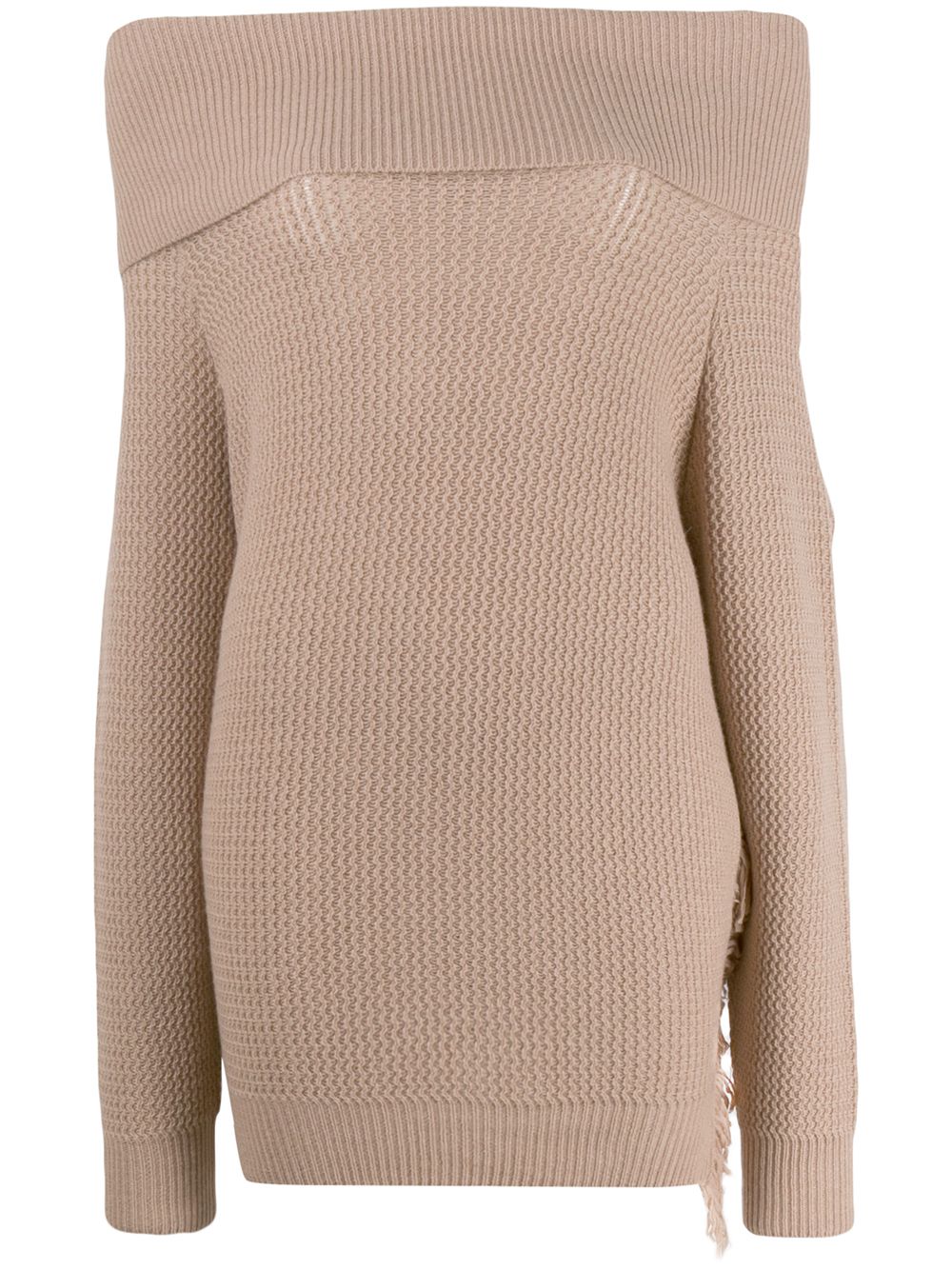 фото Stella mccartney вязаный свитер с бахромой и открытыми плечами