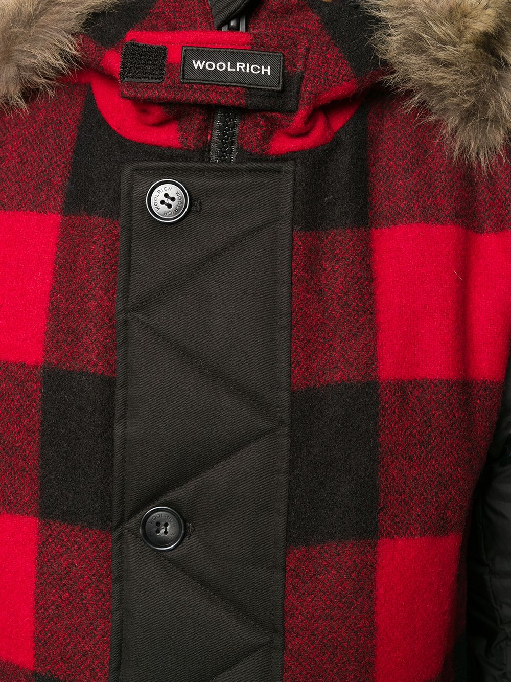 фото Woolrich пуховик в клетку