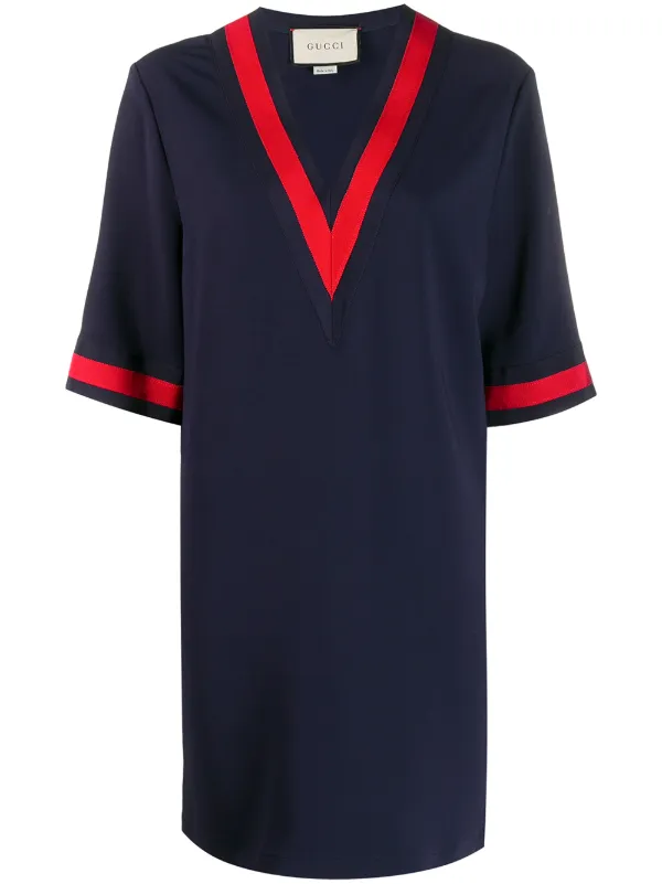 Shop Blue Gucci Oversize Viscose Shirt With Web With Express Delivery Farfetch