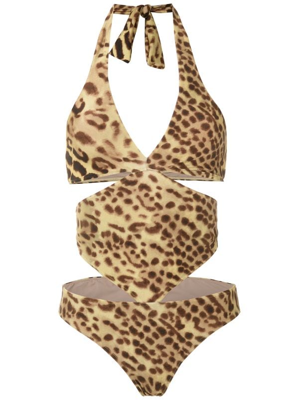 Adriana Degreas Cut Out Leopard Print Swimsuit - Farfetch