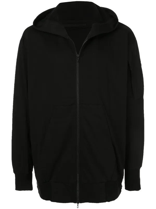 oversized black zip hoodie