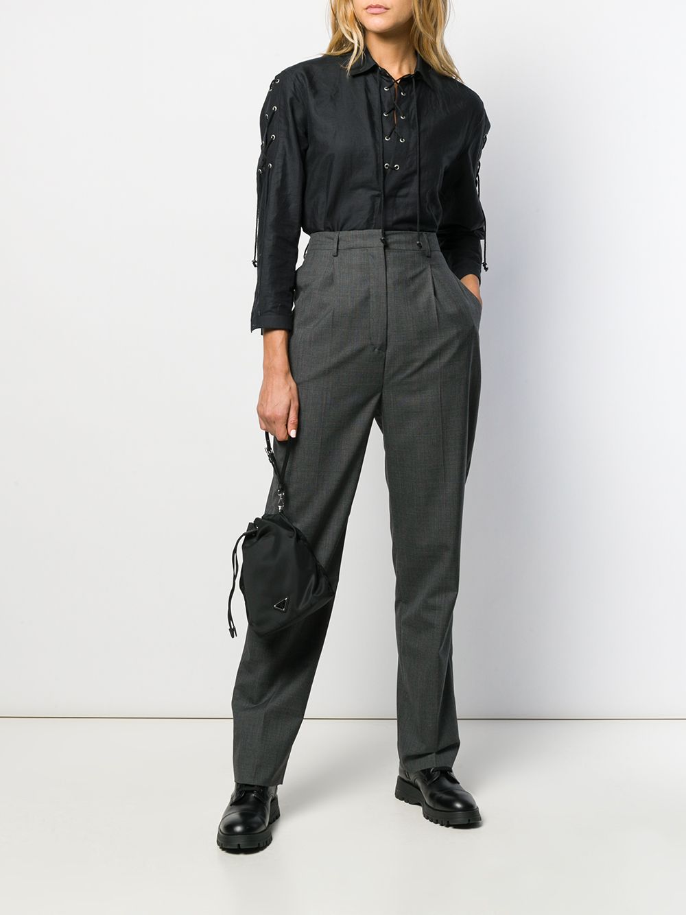 Prada High-waist broek - Grijs