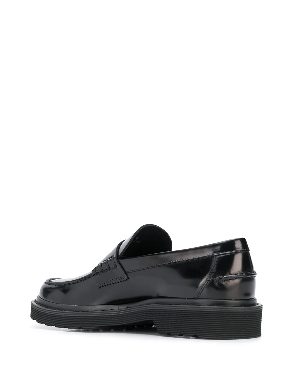 Tod's embossed logo loafers Black