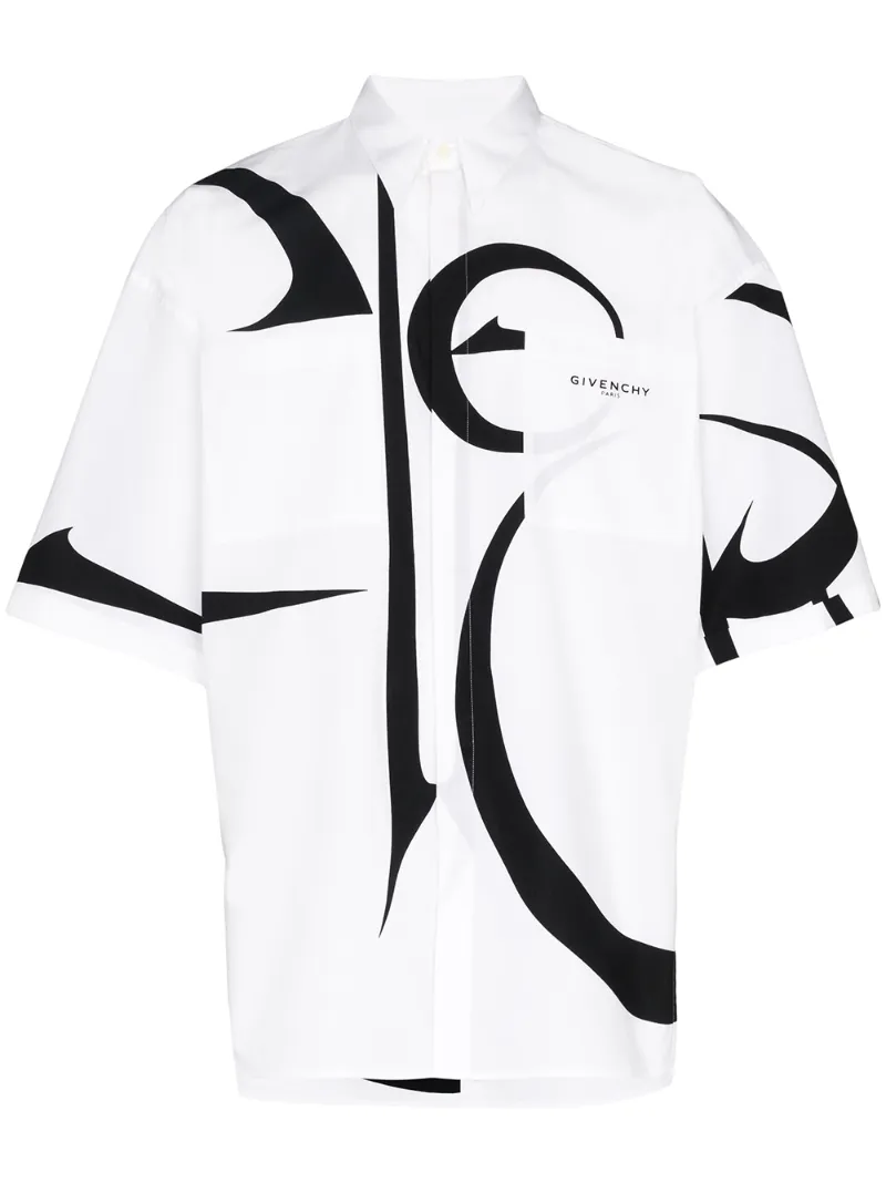GIVENCHY OVERSIZED CALLIGRAPHY-PRINT SHIRT