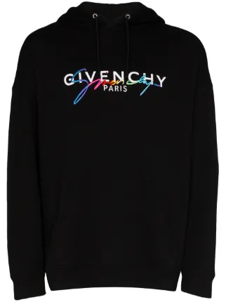 Shop black Givenchy rainbow logo cotton hoodie with Afterpay - Farfetch  Australia