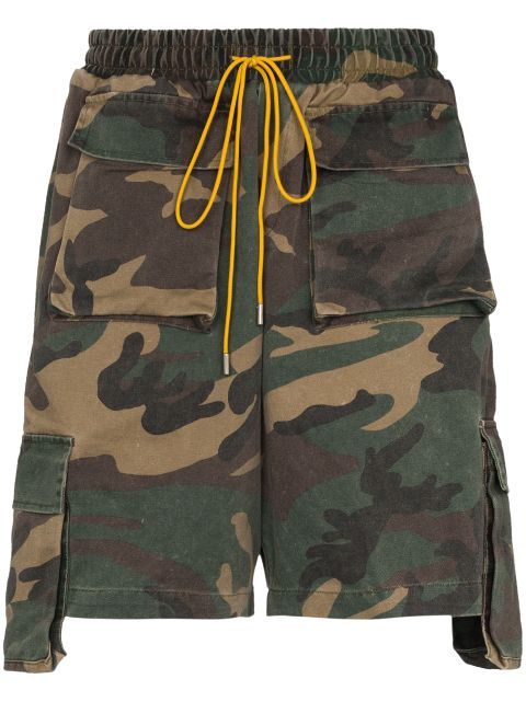 rhude camo shorts