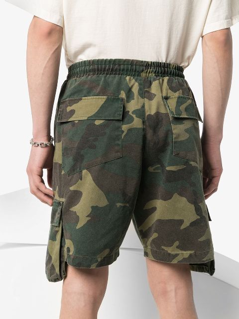 rhude camo shorts