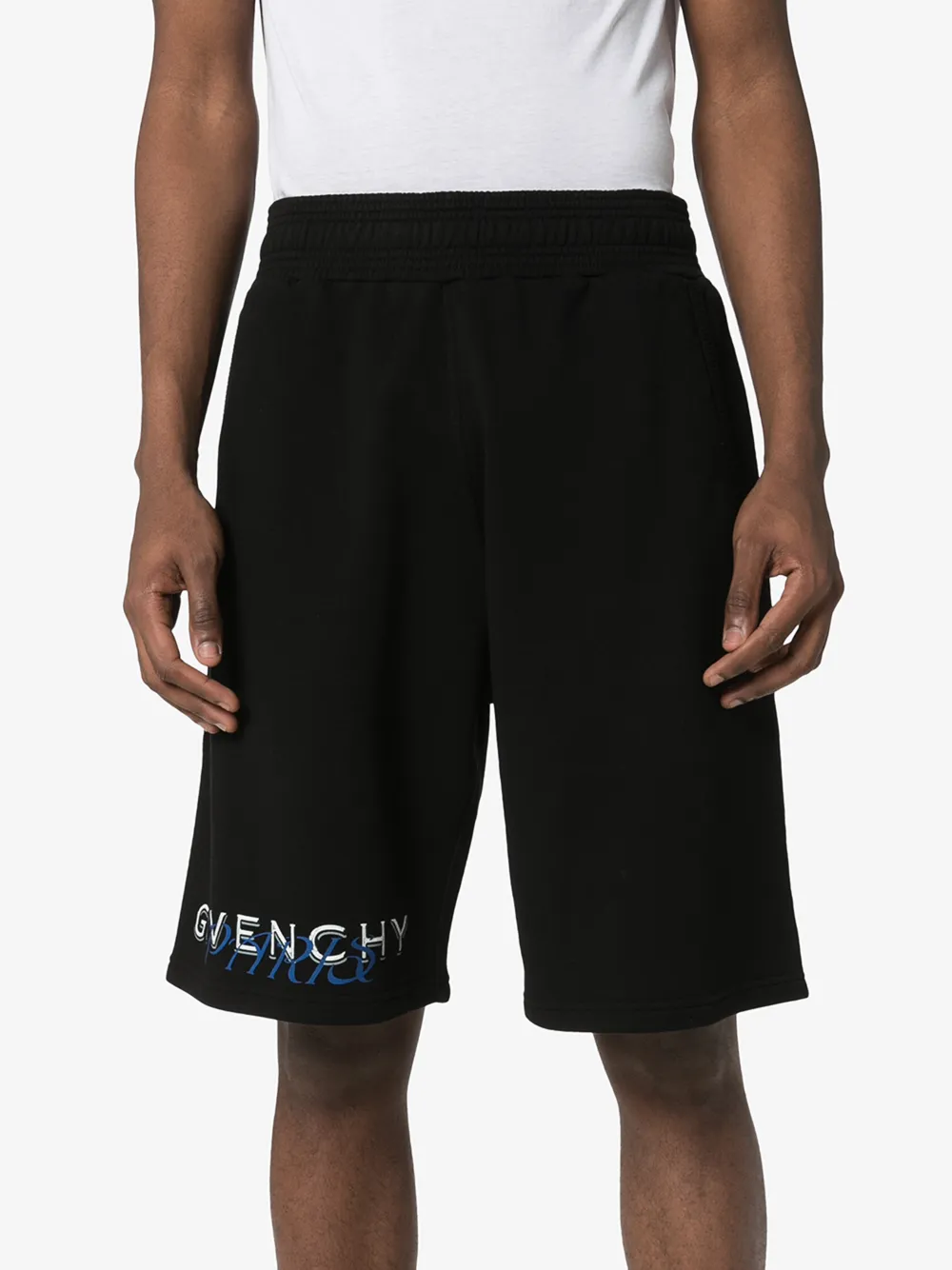 GIVENCHY CALLIGRAPHIC PRINT TRACK SHORTS,BM50K930AF14281126