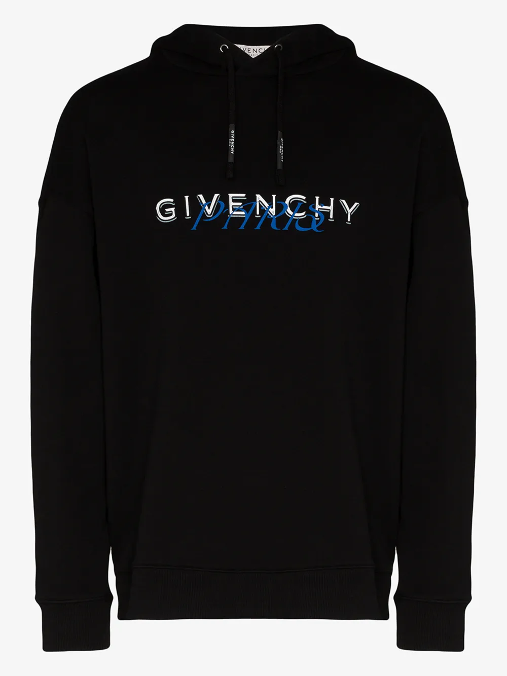 GIVENCHY GIVENCHY LOGO PRINT COTTON HOODIE,BMJ06U30AF14281160