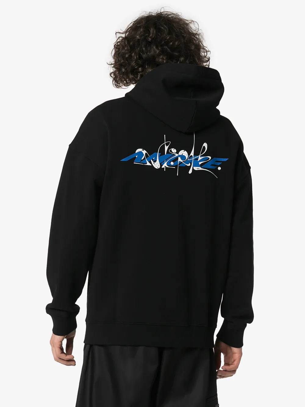 GIVENCHY GIVENCHY LOGO PRINT COTTON HOODIE,BMJ06U30AF14281160