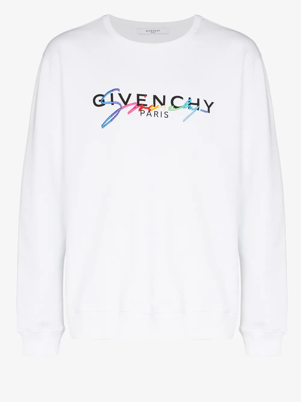 GIVENCHY RAINBOW LOGO COTTON SWEATER,BMJ03C30AF14281187