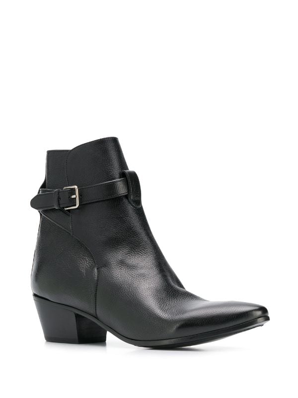 saint laurent west jodhpur leather booties