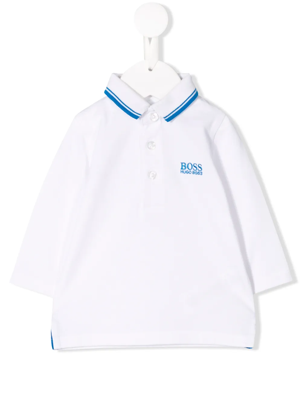 фото Boss kidswear рубашка-поло с вышитым логотипом