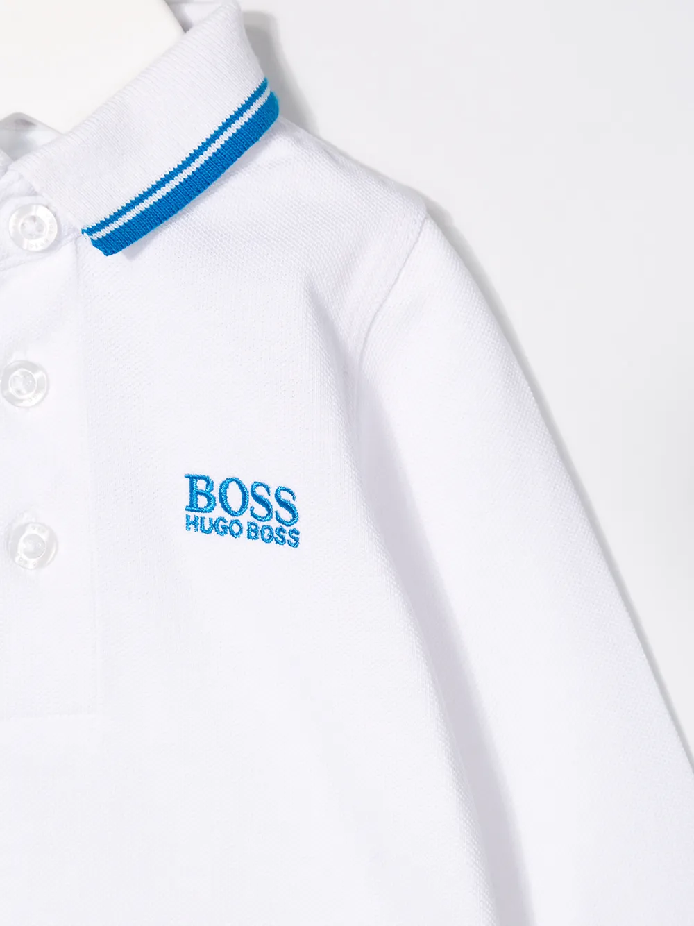 фото Boss kidswear рубашка-поло с вышитым логотипом