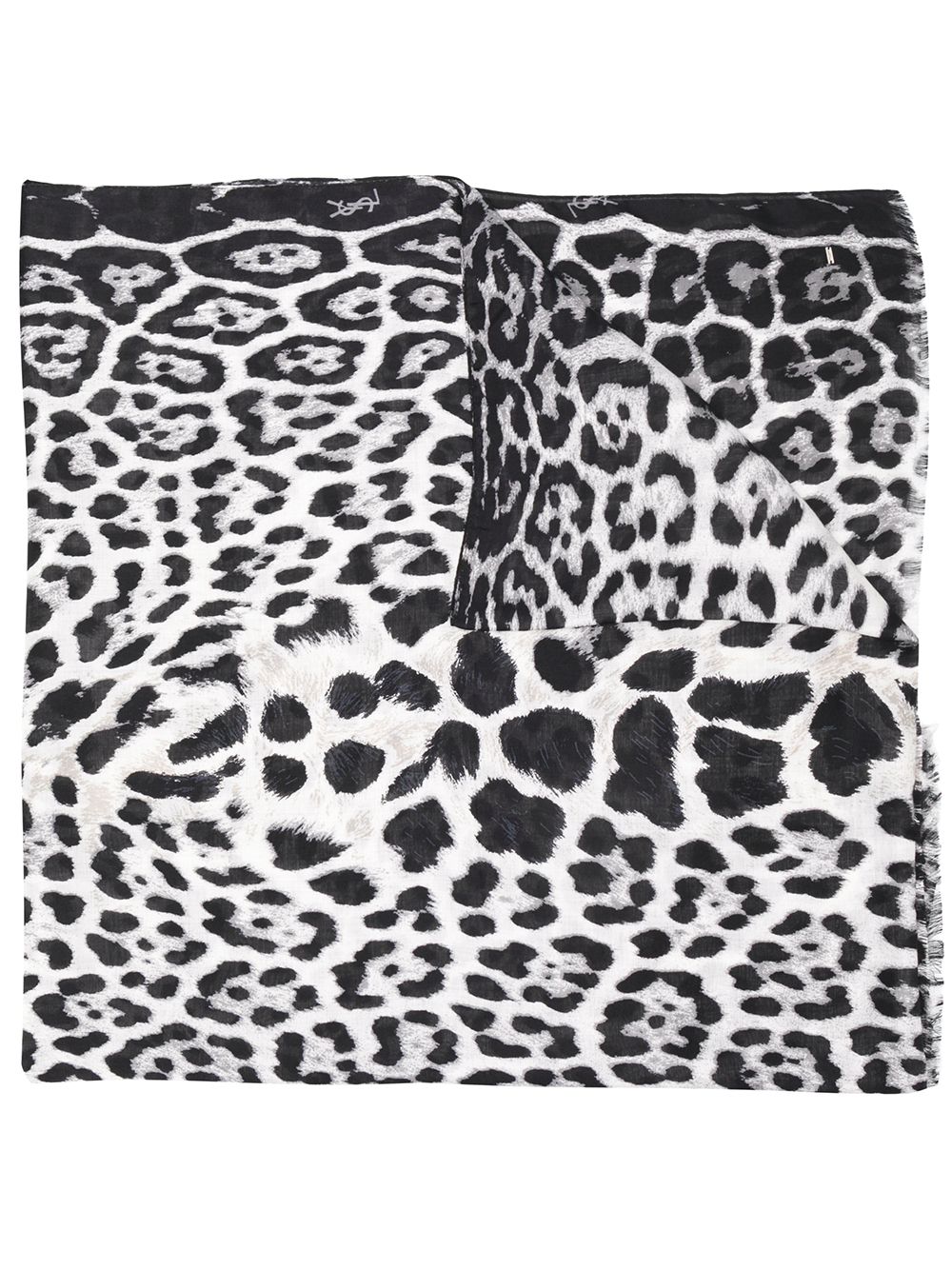 фото Saint Laurent шарф с леопардовым принтом