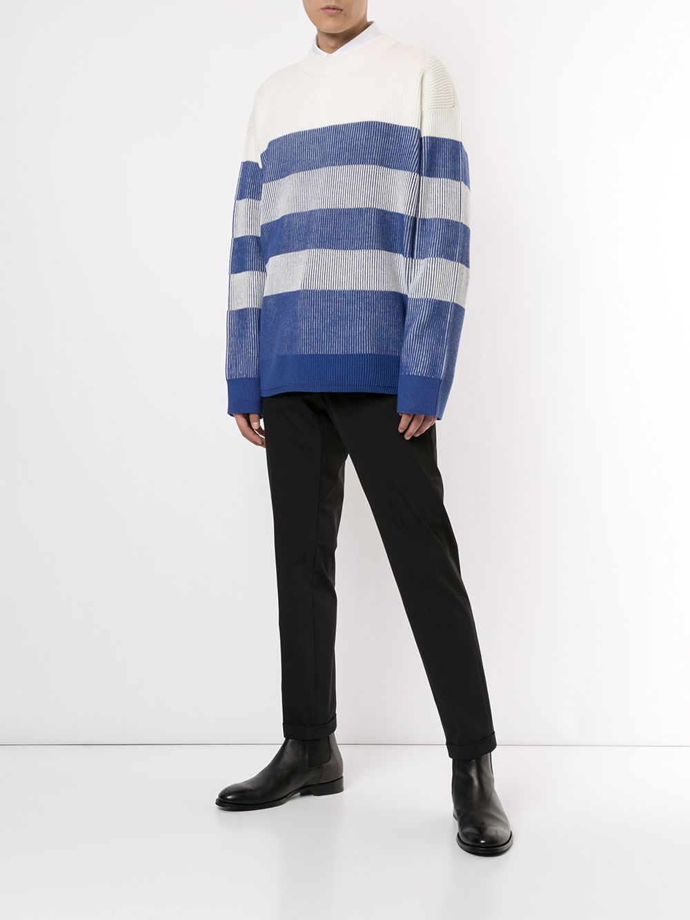 фото Ck calvin klein свитер в полоску с длинными рукавами