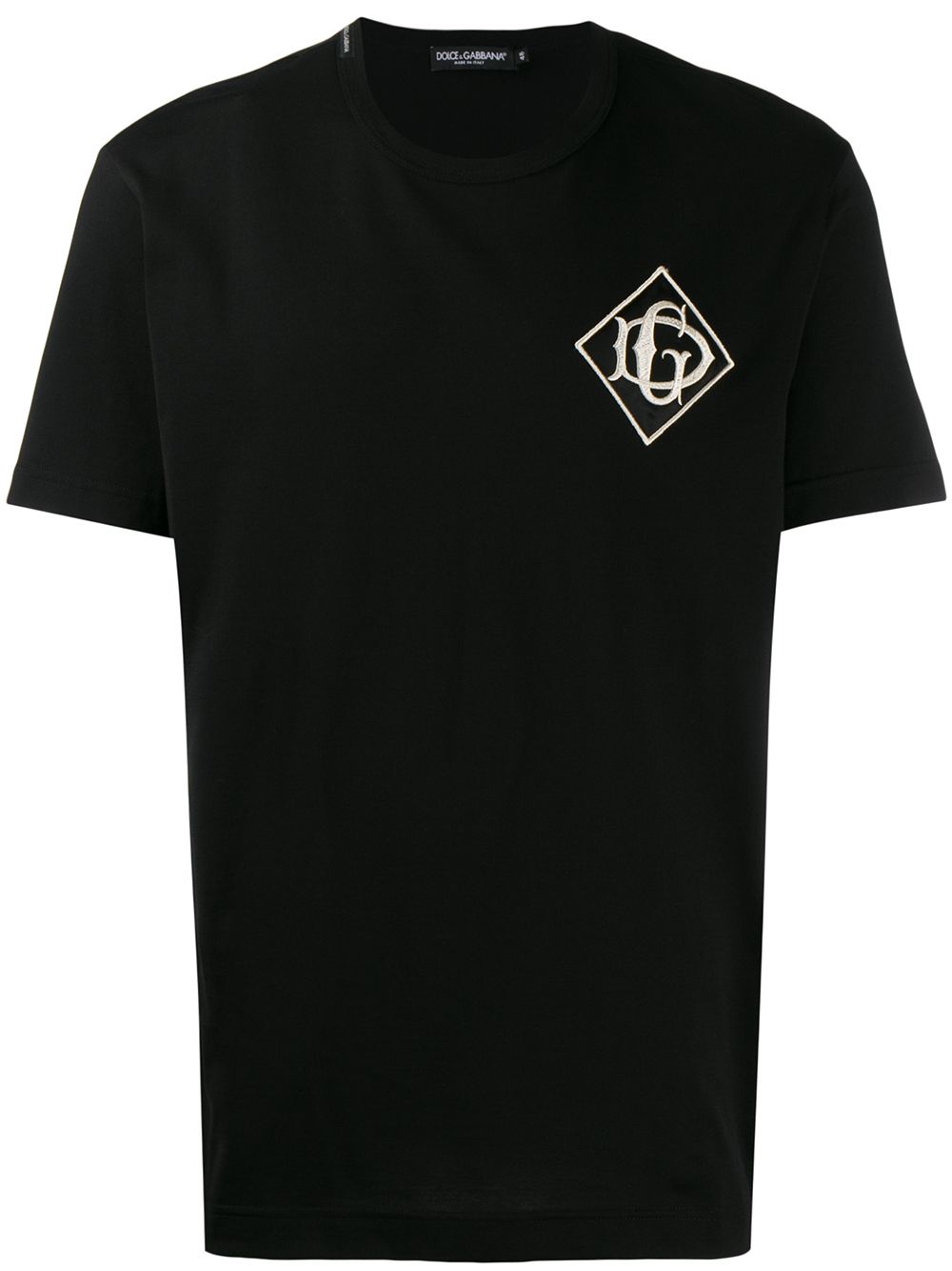 фото Dolce & Gabbana футболка с нашивкой-логотипом