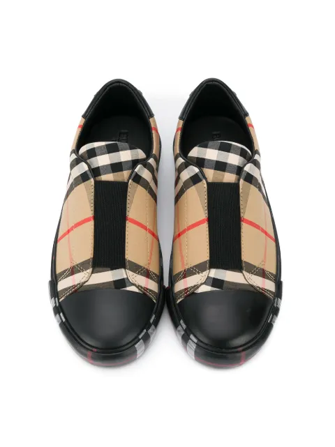 BURBERRY archive check sneakers