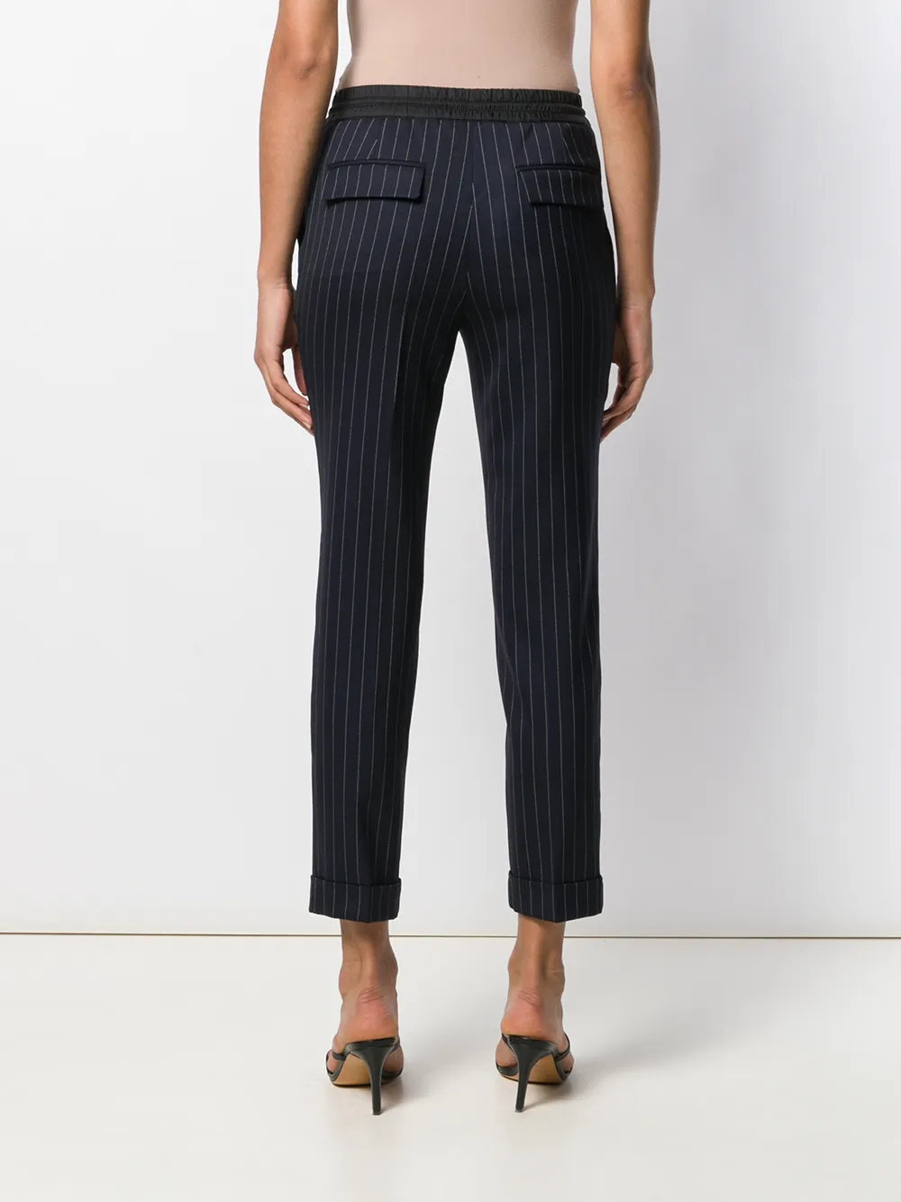 P.A.R.O.S.H. Broek met krijtstrepen Blauw