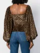 The Attico leopard print blouse