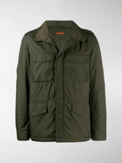 ASPESI zip-up military jacket green | MODES