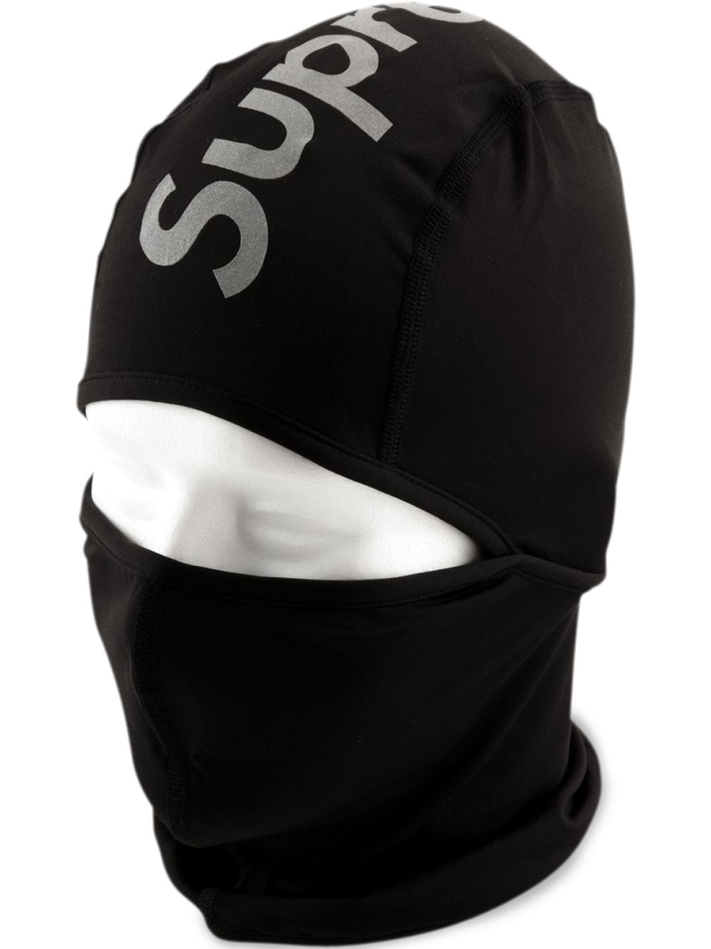 supreme 3m reflective logo balaclava black