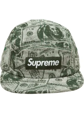 supreme 100 dollar bill camp cap