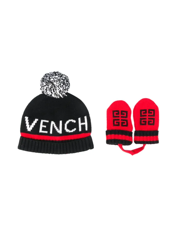 Givenchy Kids Logo Intarsia Hat Set Black FARFETCH SG
