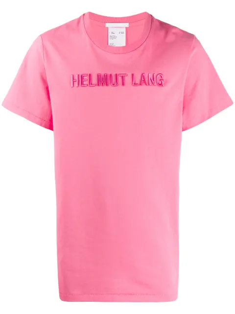 Click to view more detailed imagery on our partner's website Helmut Lang Embroidered Logo T-shirt In Yjm Prism Pink