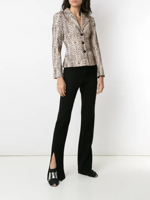 GLORIA COELHO LEOPARD PRINT BLAZER