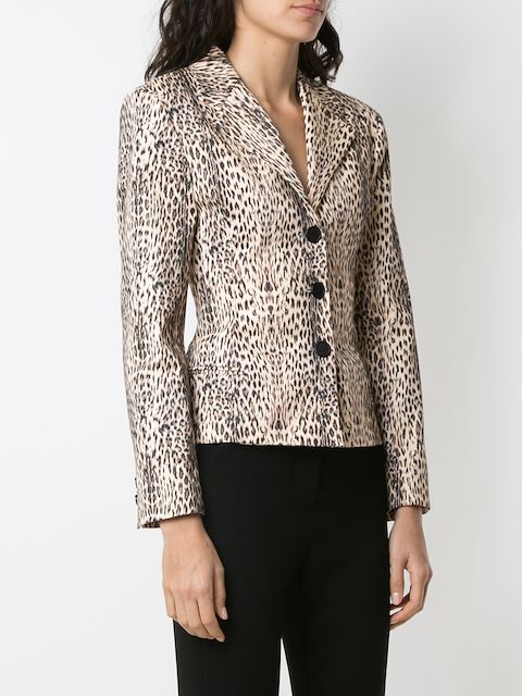 GLORIA COELHO LEOPARD PRINT BLAZER