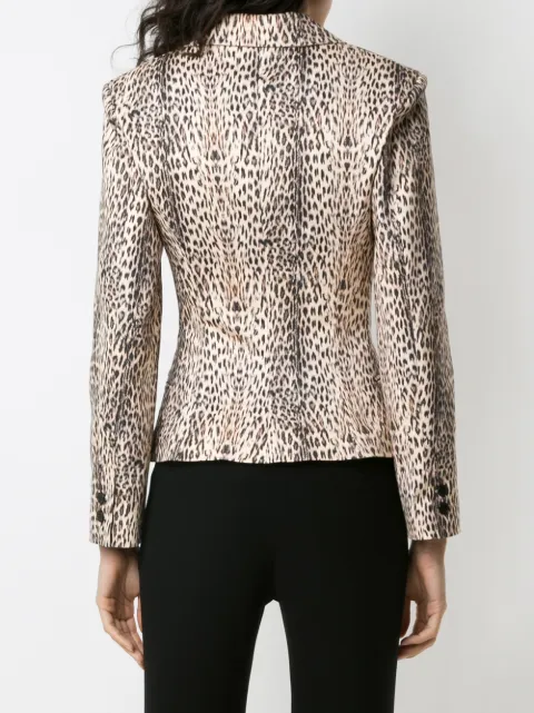 GLORIA COELHO LEOPARD PRINT BLAZER