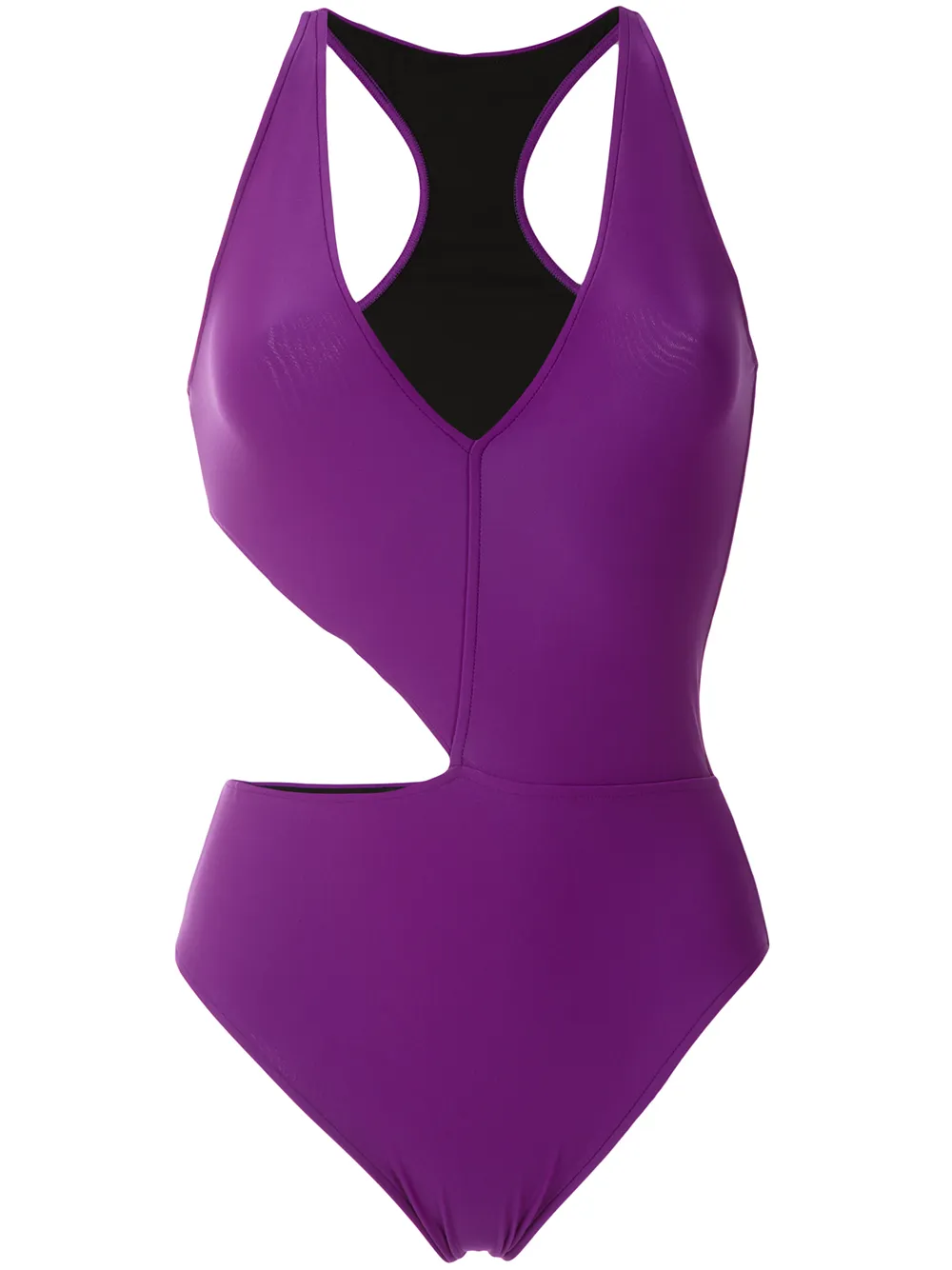 

Gloria Coelho asymmetric cut out swimsuit - Purple